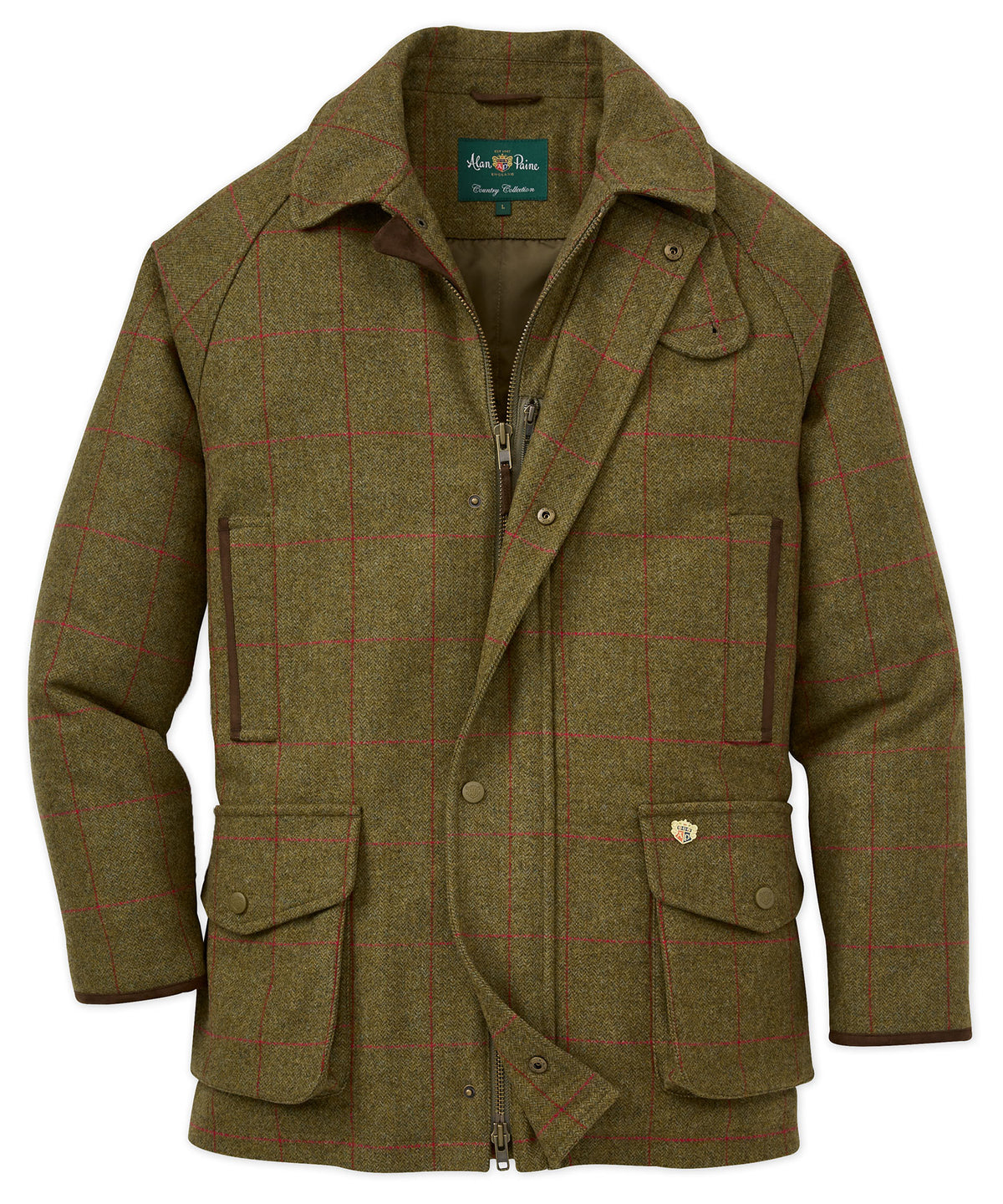 Alan Paine Comfgie Combrook Waterproof Wool Plaid Field Coat