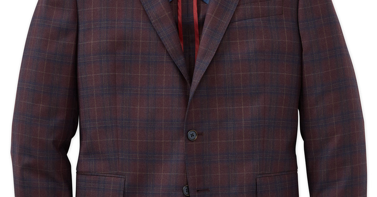 Windowpane Plaid Wool Sport Coat – Williams & Kent