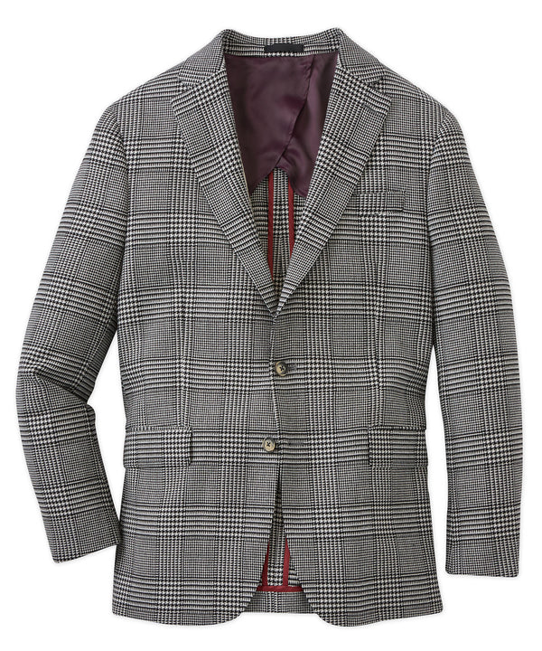 Black and white glen plaid sport coat best sale