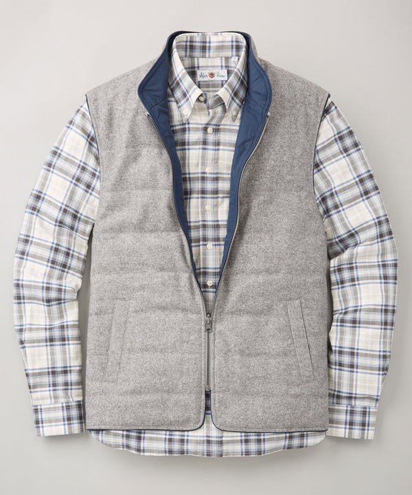 Reversible Quilted Wool Zip-Front Vest