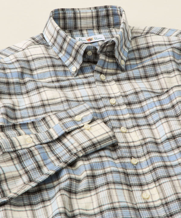 Alan Paine of England Ganstead Cotton Cashmere Plaid Sport Shirt