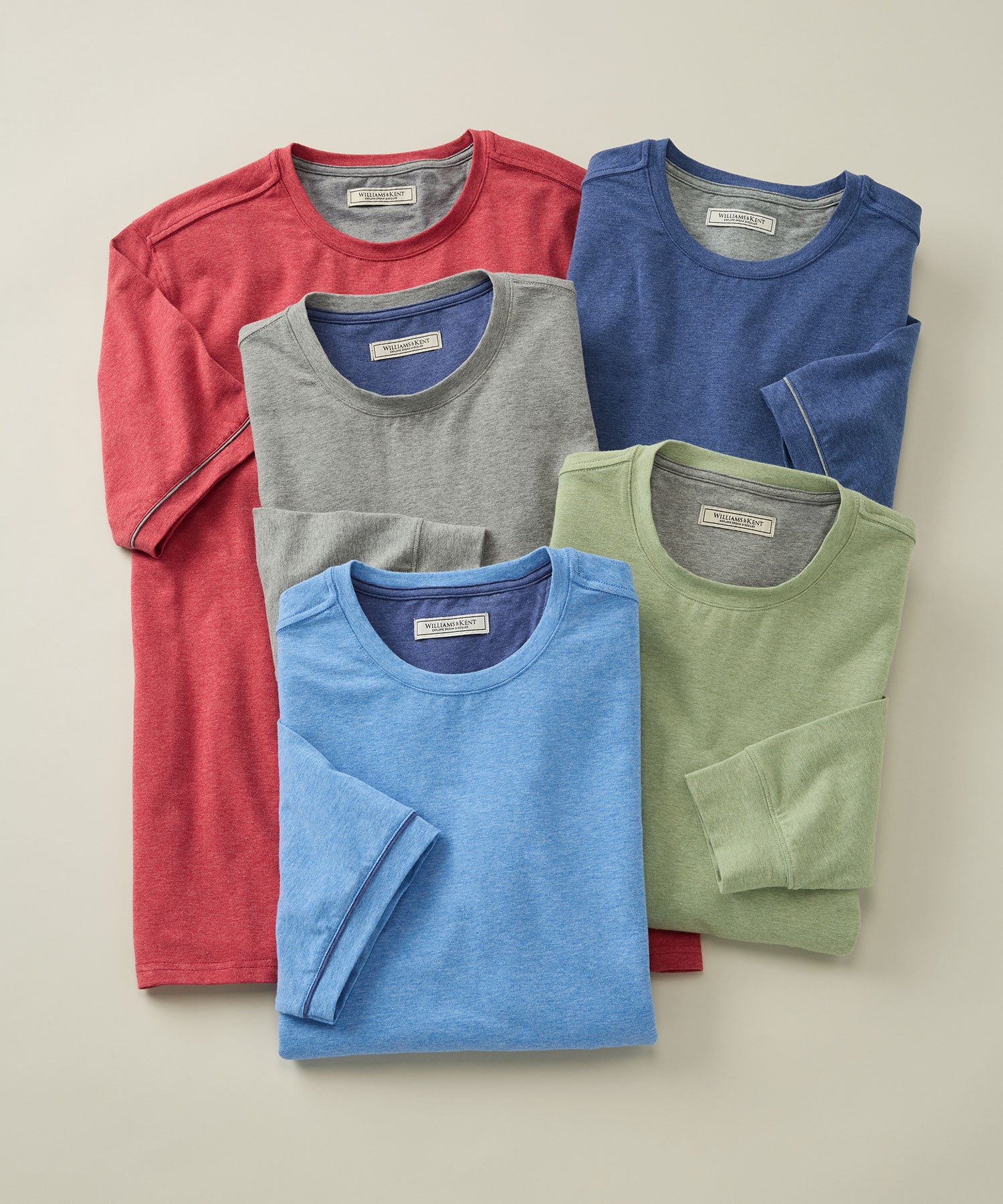 Heather Stretch Jersey Crewneck Tee