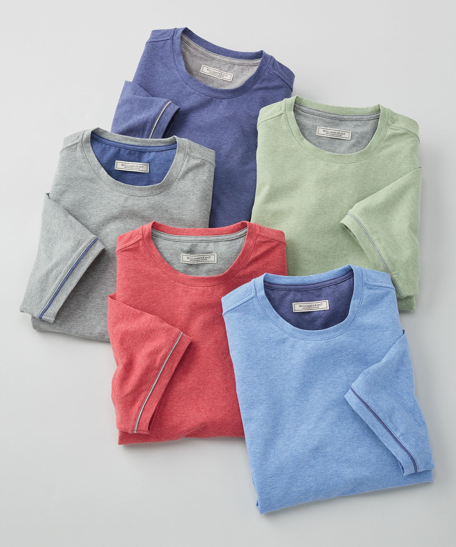 Heather Stretch Jersey Crewneck Tee