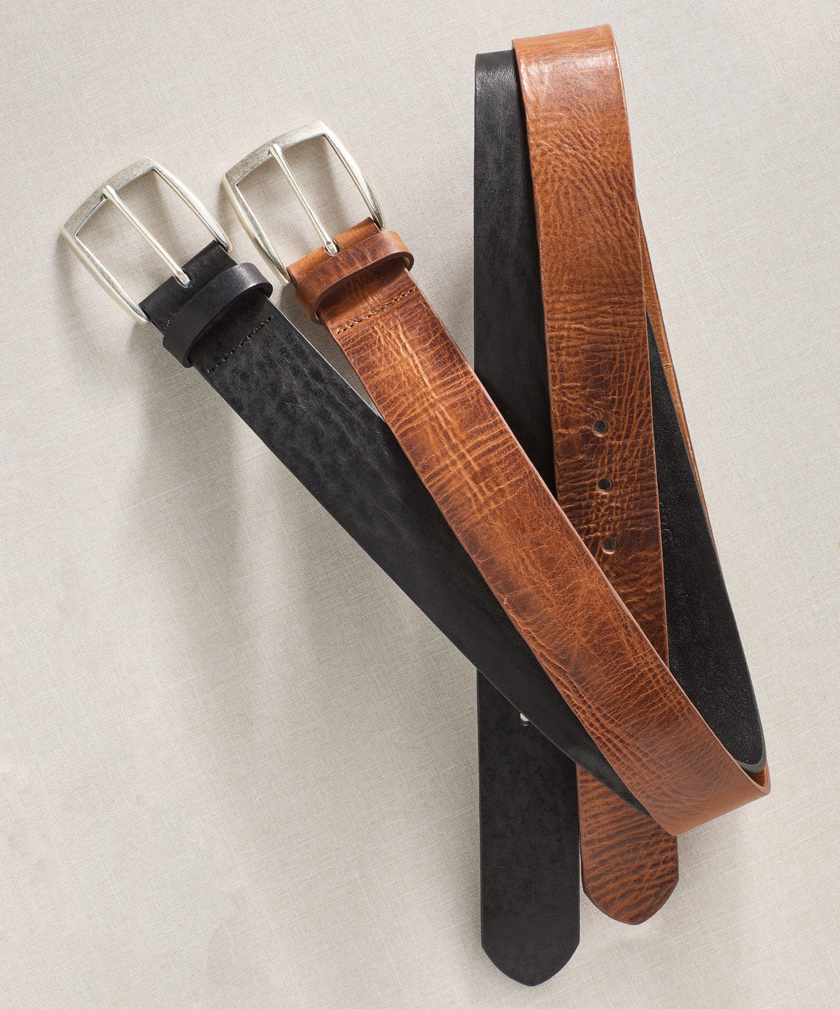 W. Kleinberg Vegetable-Tanned Italian Leather Strap Belt