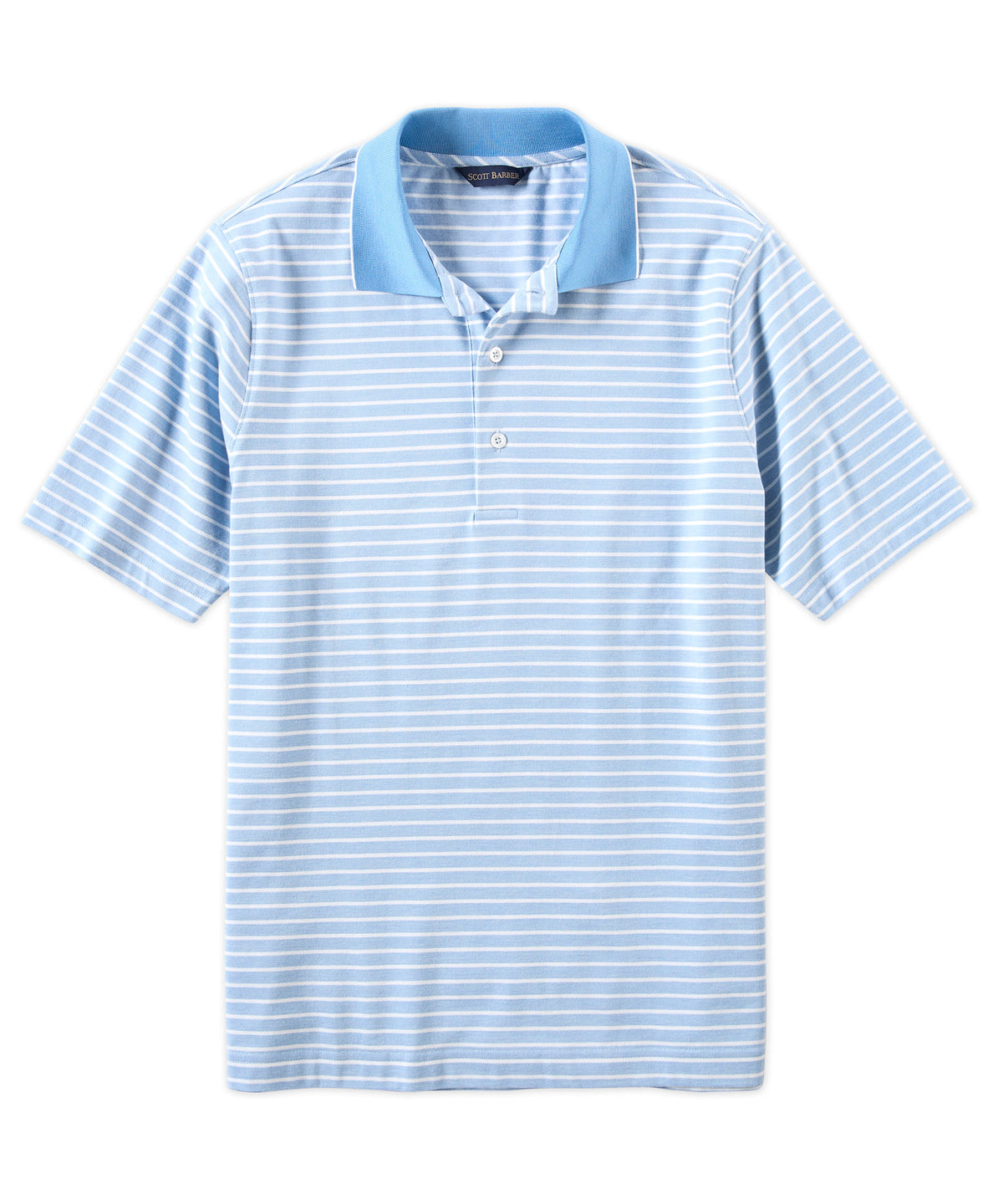 Stretch Cotton Stripe Polo Shirt