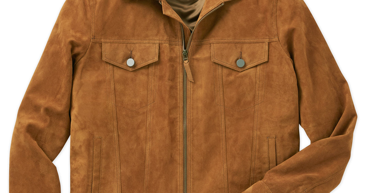 Goat Suede Trucker Jacket – Williams & Kent
