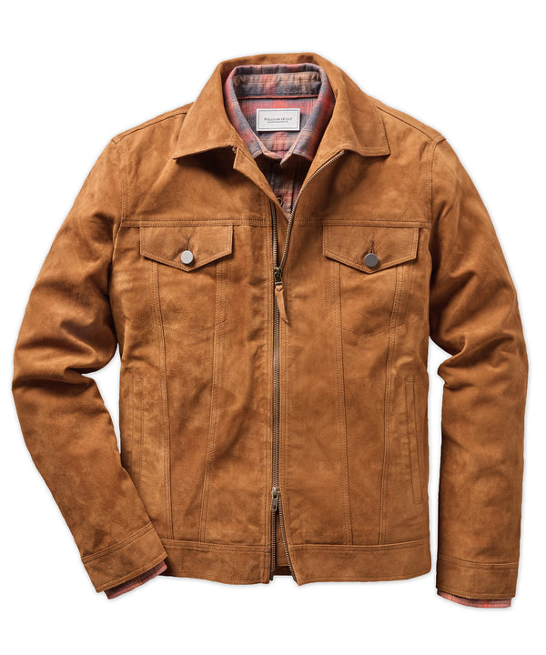 Orvis suede cheap trucker jacket