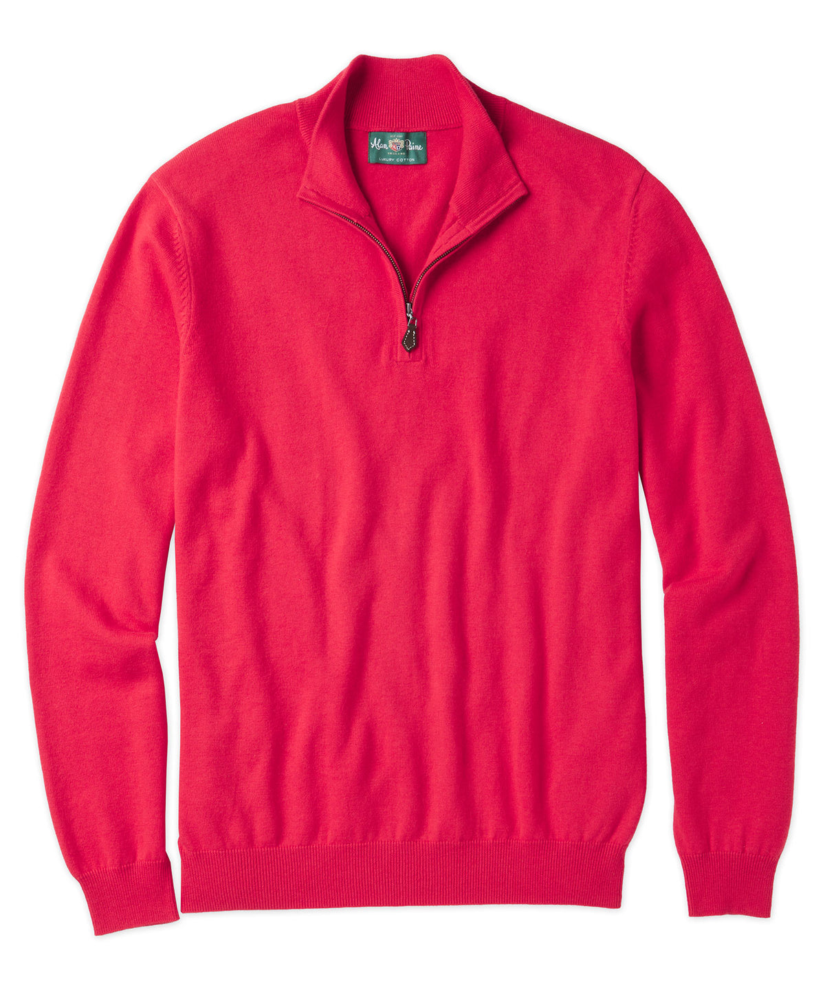 Alan Paine Cotton-Cashmere Quarter-Zip Sweater