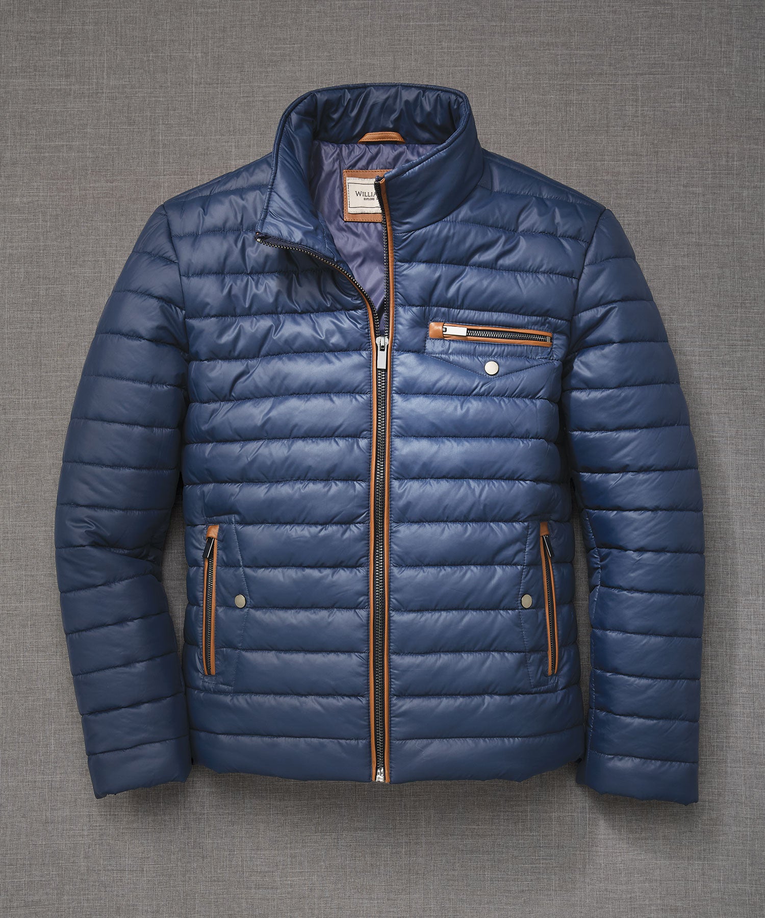 Leather Trimmed Puffer Jacket – Williams & Kent