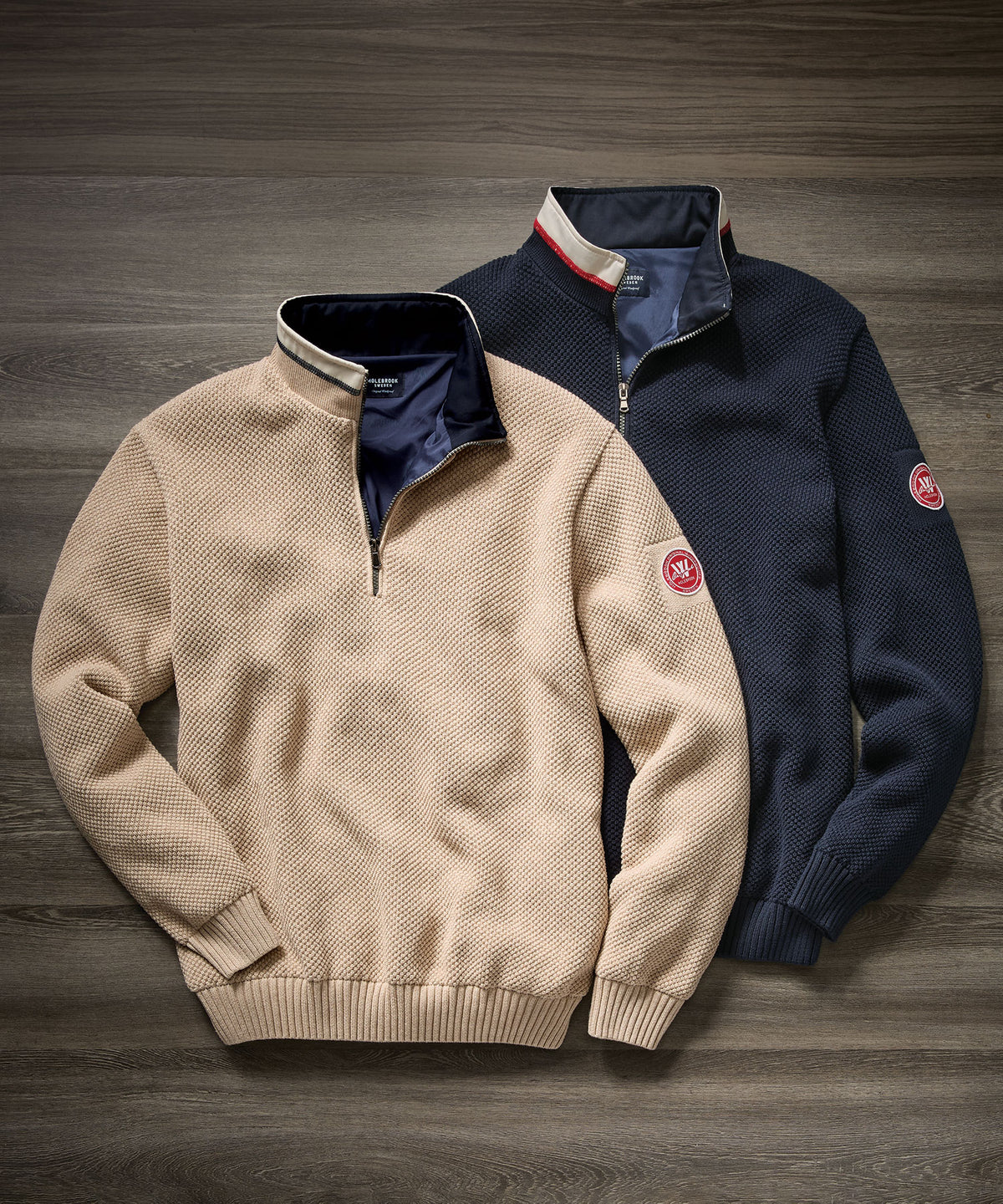 Classic Cotton Windproof Quarter-Zip Sweater