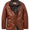 Washed Lambskin Car Coat with Contrast Placket