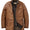 Washed Lambskin Car Coat with Contrast Placket