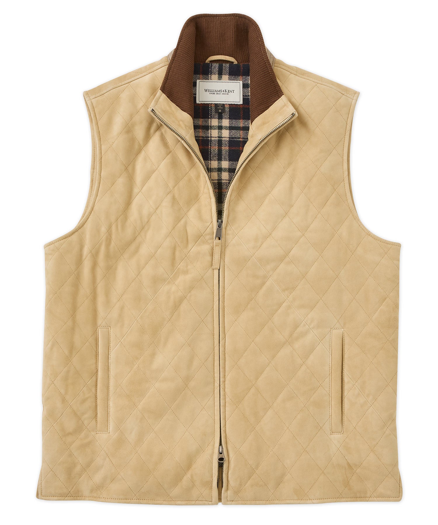 Goat Suede Quilted Vest