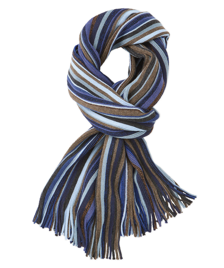 Multi-Colored Knit Vertical Stripe Scarf