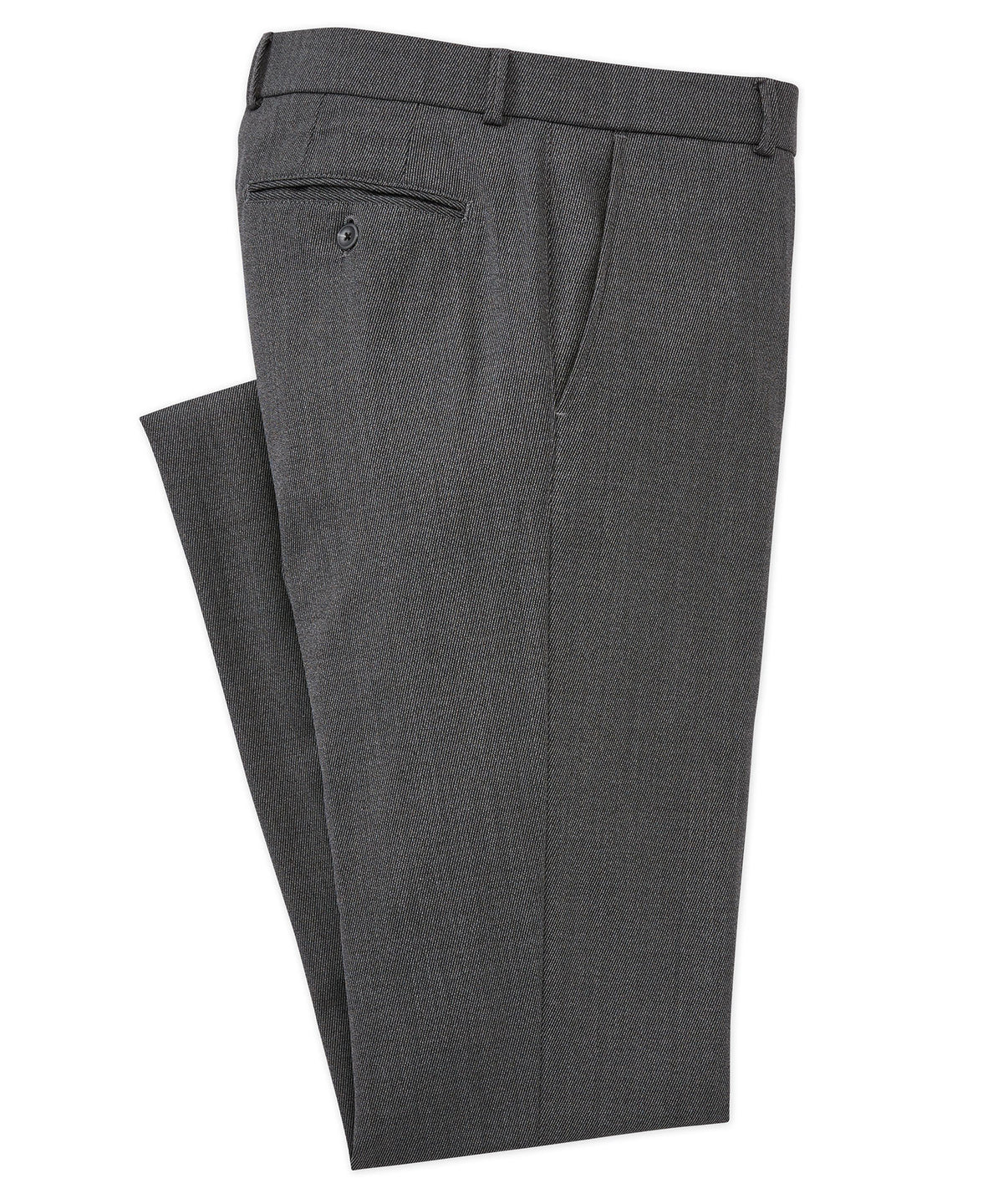 Stretch Raised Twill Flat-Front Trouser