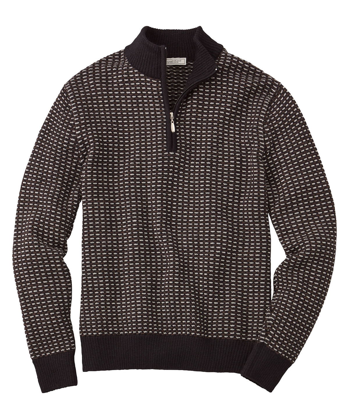 Mini Dashes Jacquard Quarter-Zip Sweater