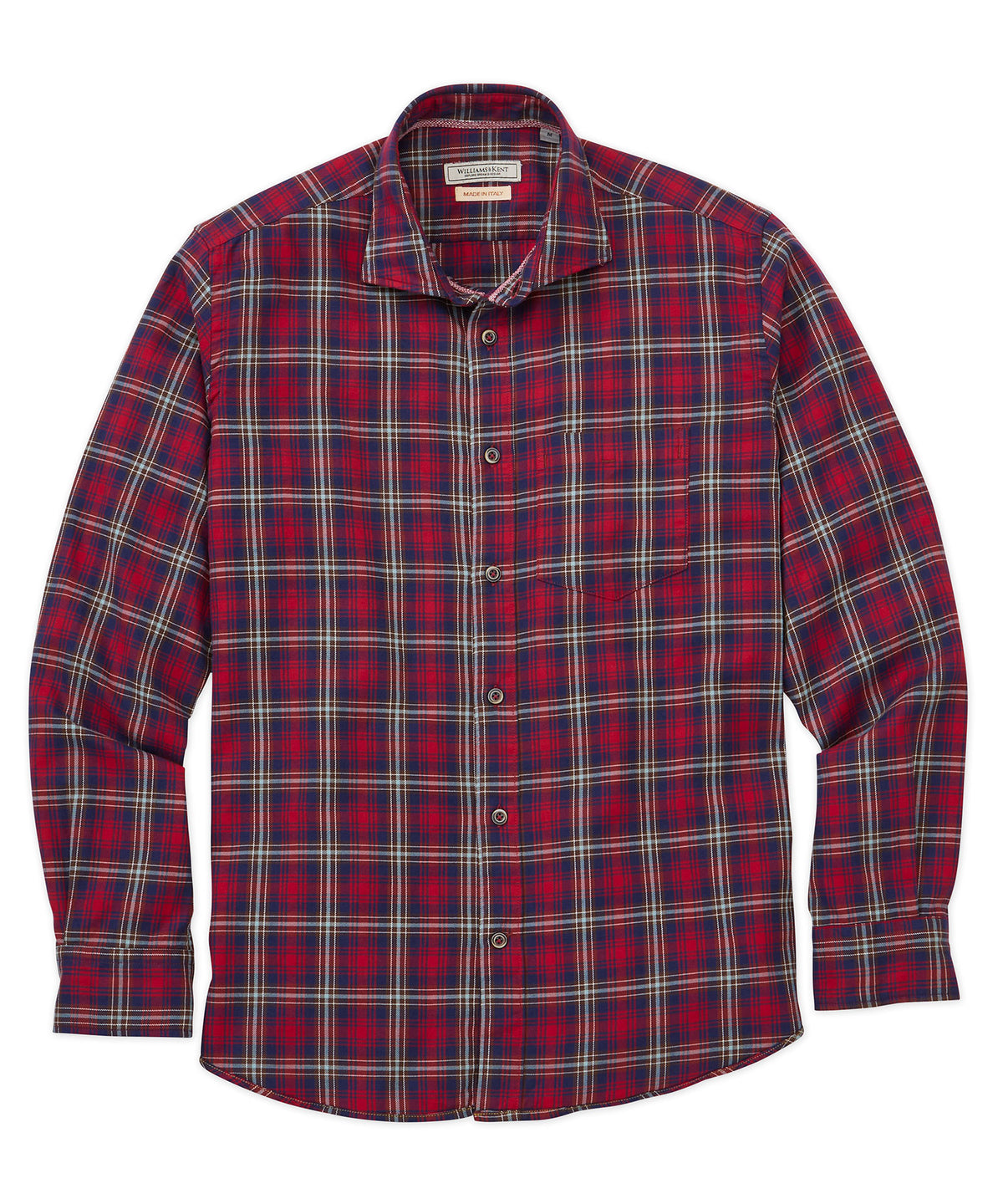 Combed Cotton Plaid Long Sleeve Sport Shirt