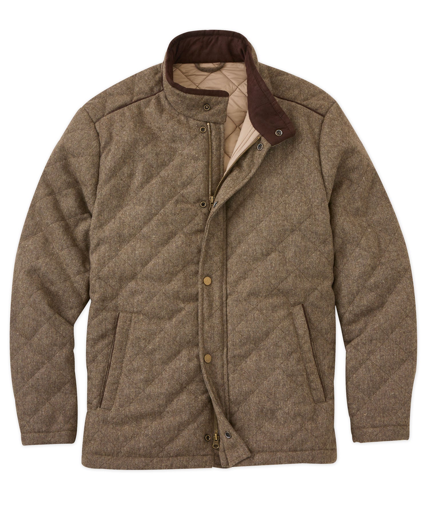 Quilted wool jacket on sale