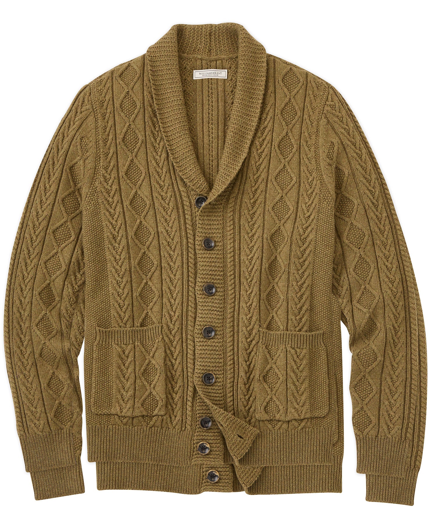 Shawl Collar Cable Cardigan Sweater – Williams & Kent