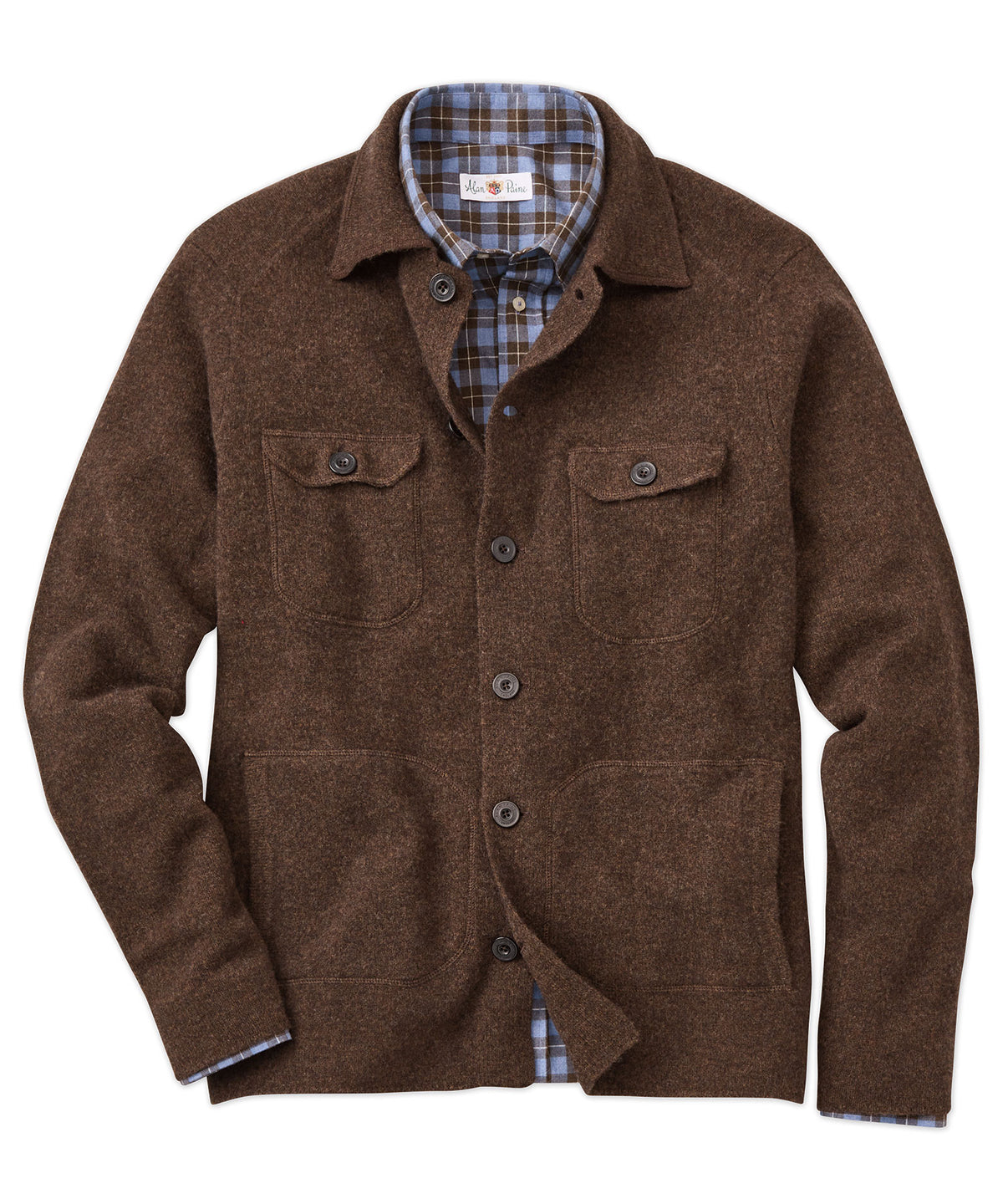 Alan Paine of England Ferndale Boiled Wool Knit Overshirt