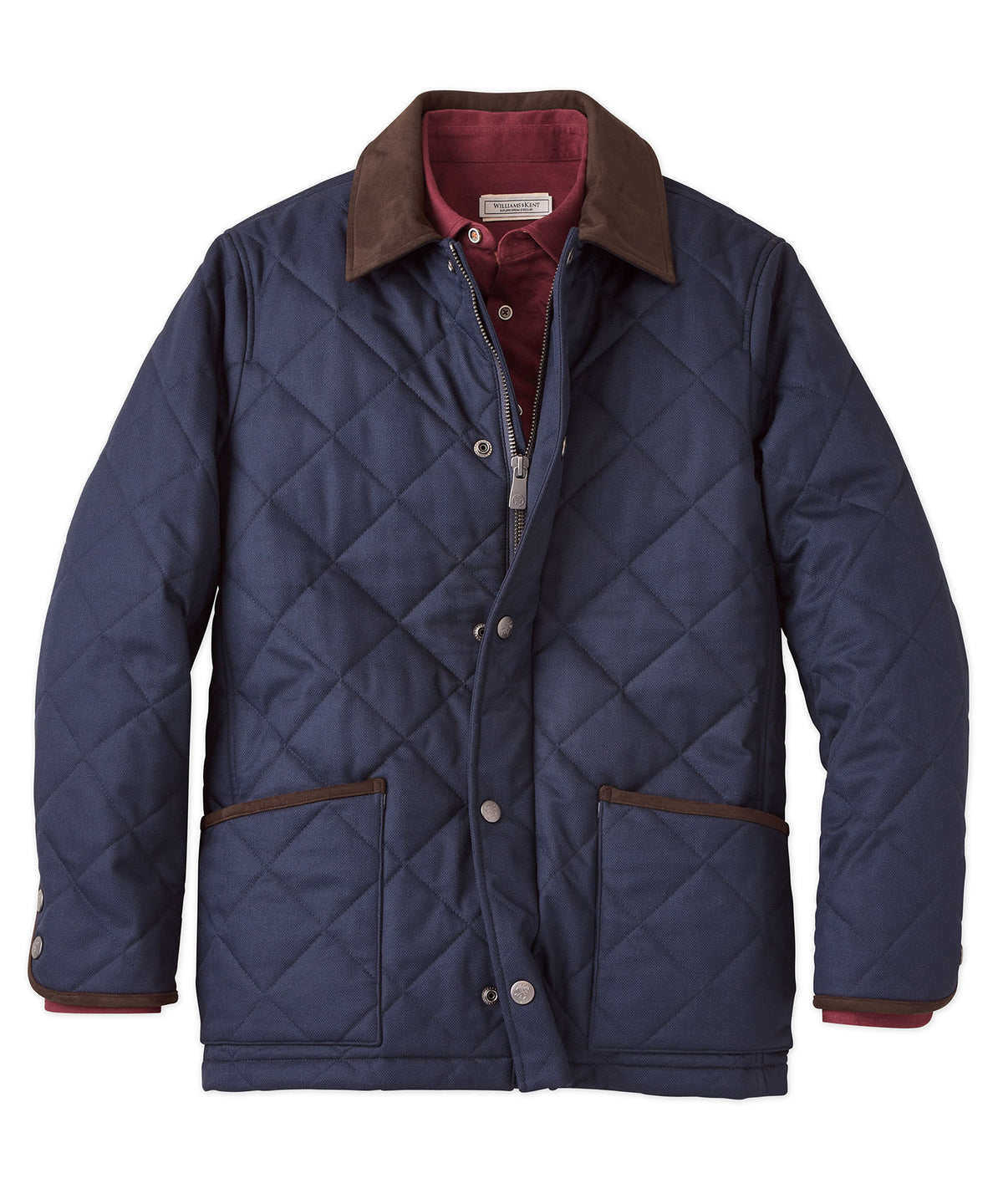Hart Schaffner Marx Quilted Riding Jacket with Sueded Trim
