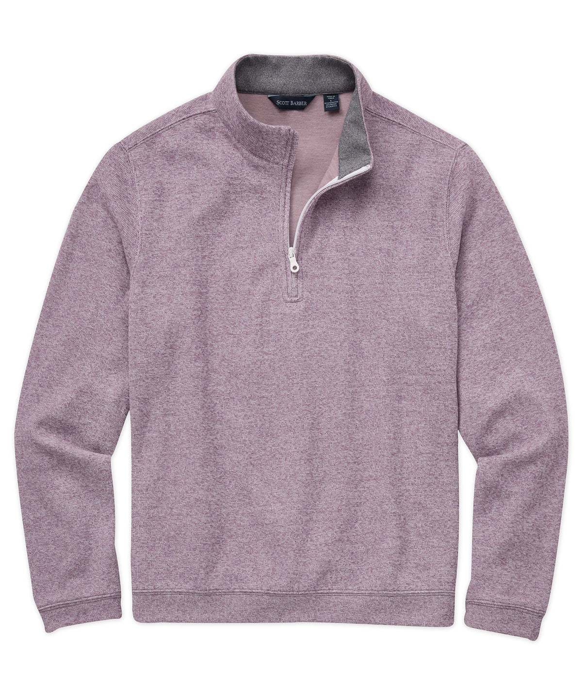 Marled Sweater Knit Quarter-Zip Pullover