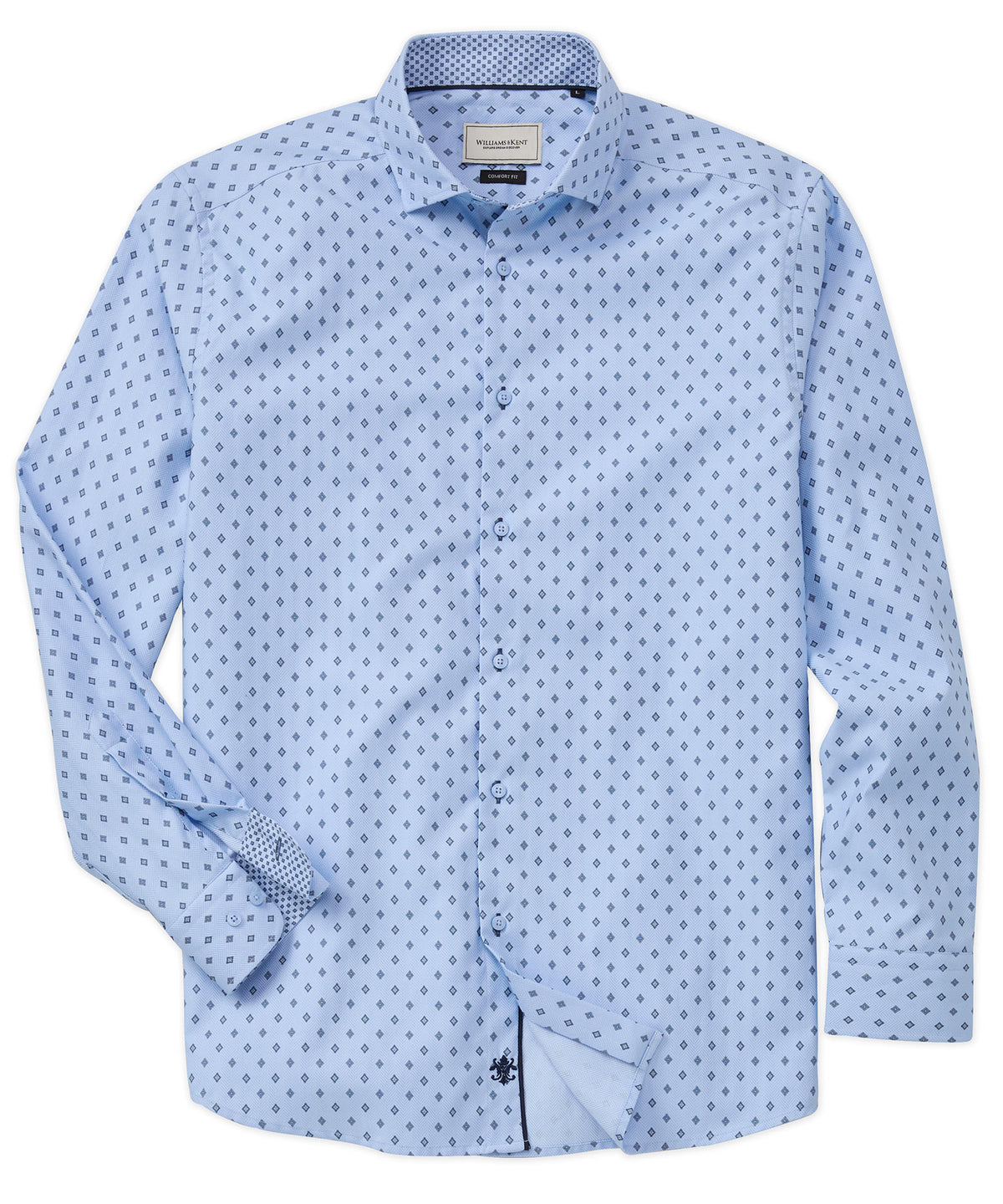 Diamond Foulard Print Long-Sleeve Sport Shirt