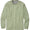 Sage green heather long-sleeve crewneck stretch cotton tee