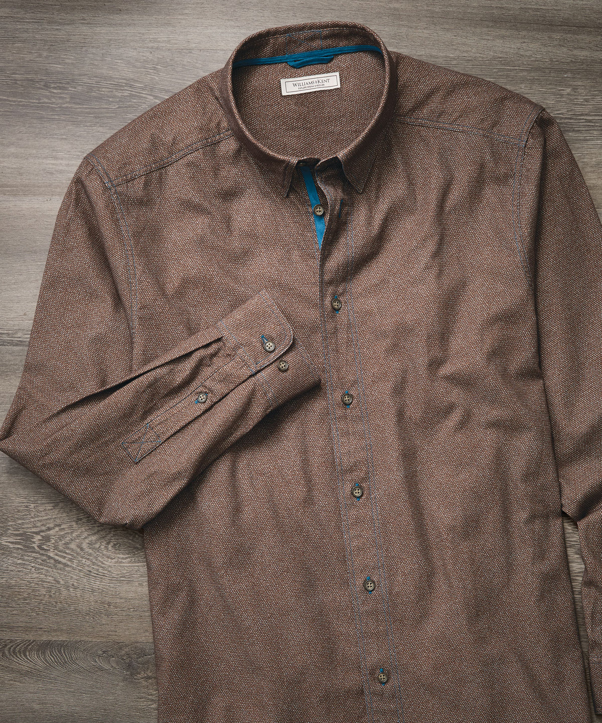 Micro Pattern Long-Sleeve Sport Shirt