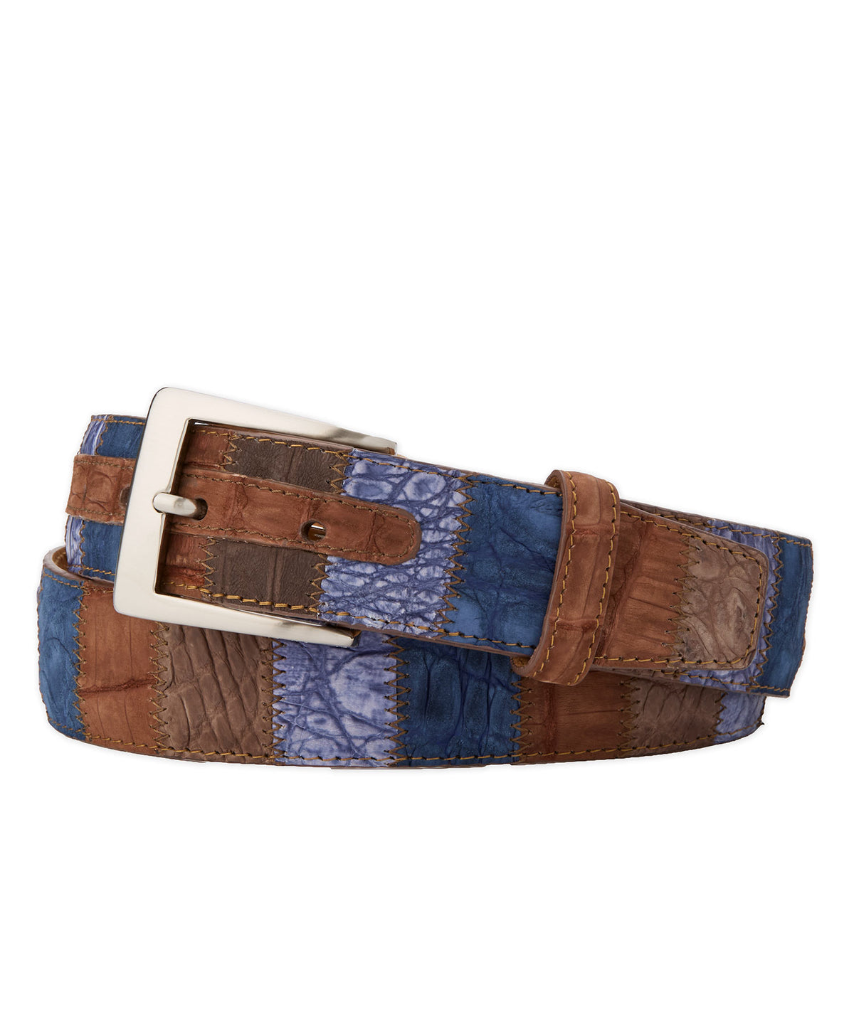 Patchwork Matte Alligator Belt