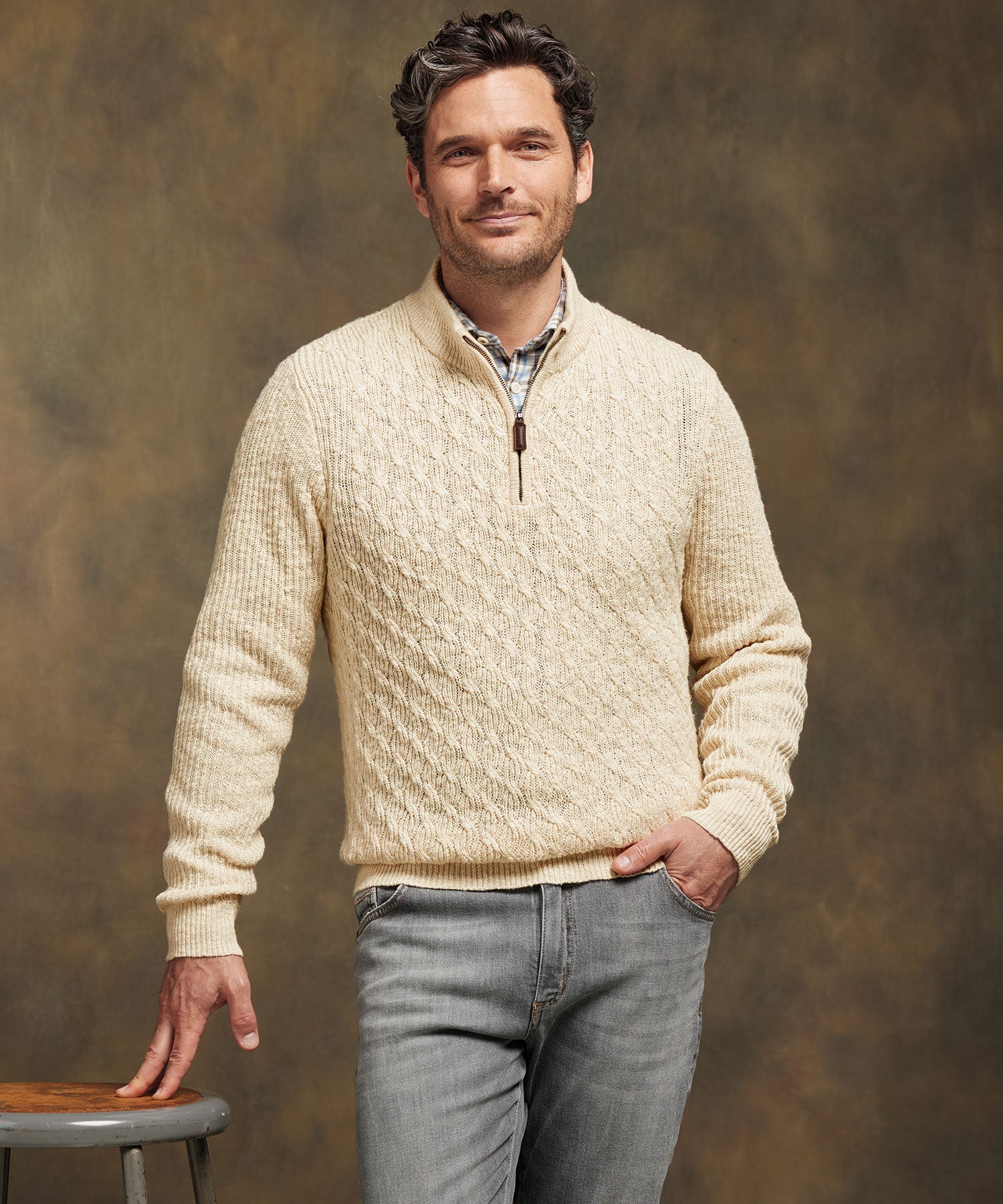 Quarter-Zip Mock Neck Sweater – Williams & Kent