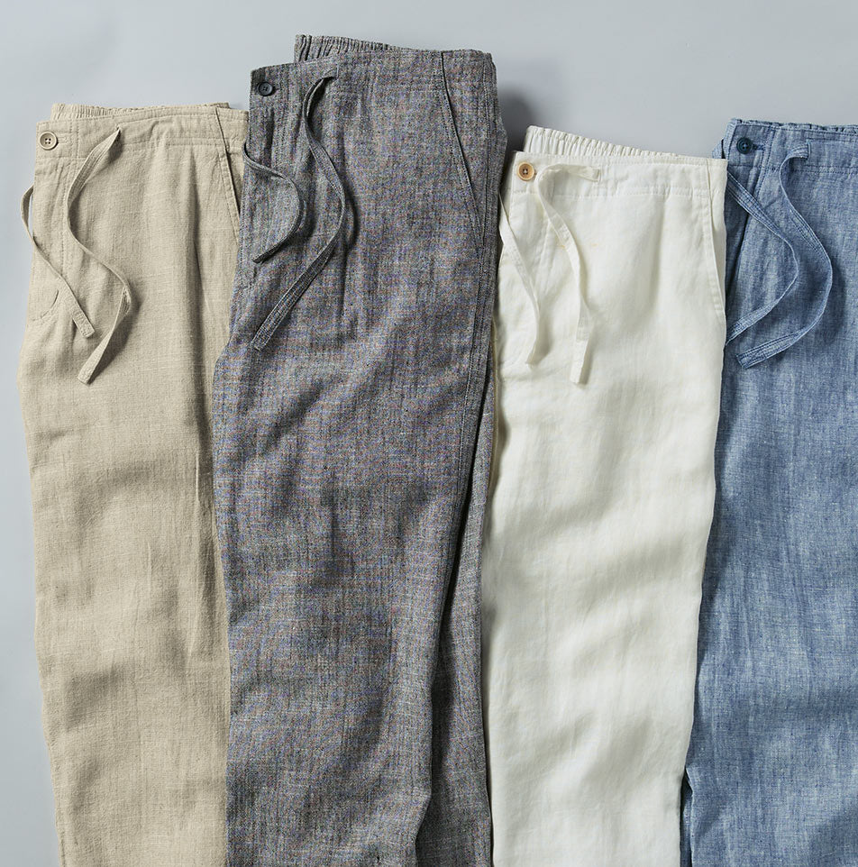 Drawstring Linen-Blend Pant
