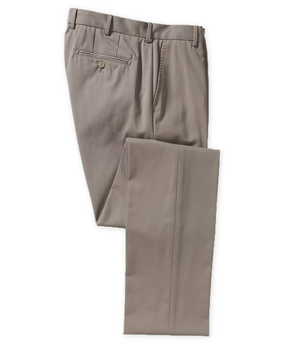 Henry Sage Flat-Front Pima Cotton Pant