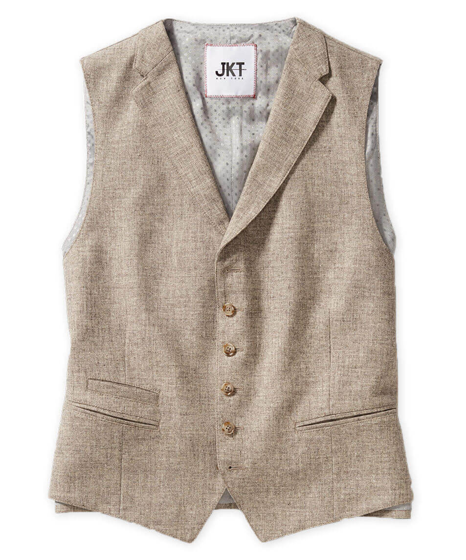 Organic Wool Notch Lapel Vest