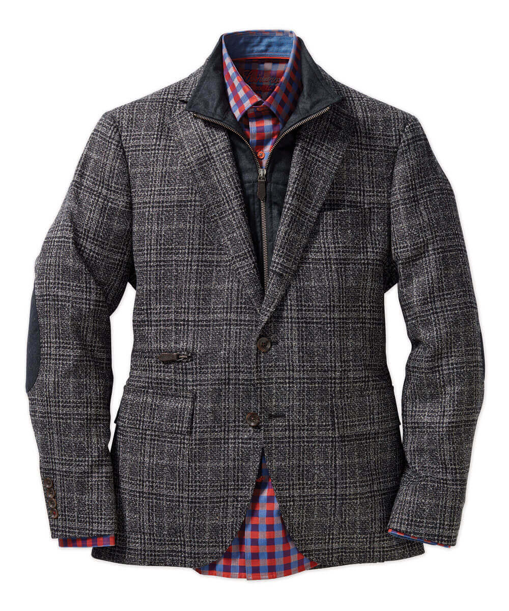 Boucle Plaid Sport Jacket With Removable Bib