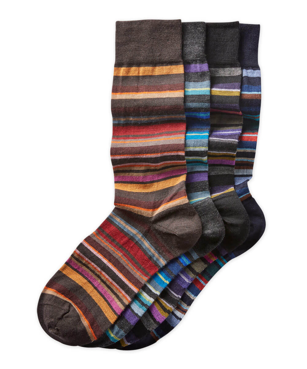 Pantherella Wool Blend Stripe Socks