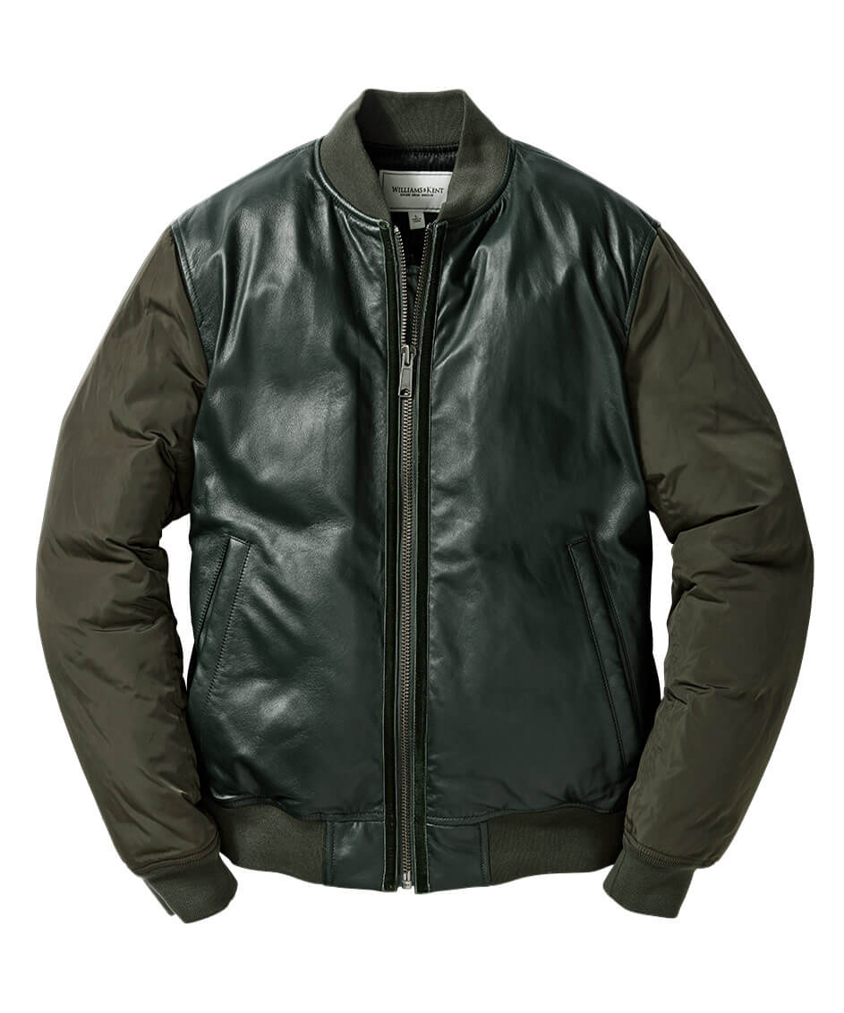 Leather &amp; Down Rally Jacket