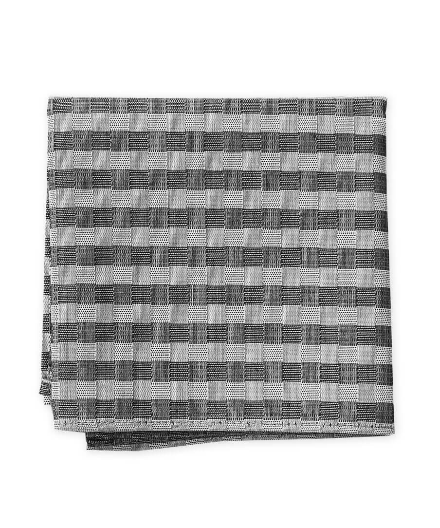 Tonal Check Pocket Square