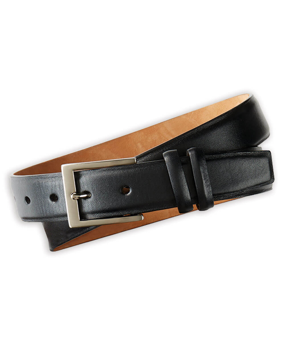Semi-Matte Leather Dress Belt