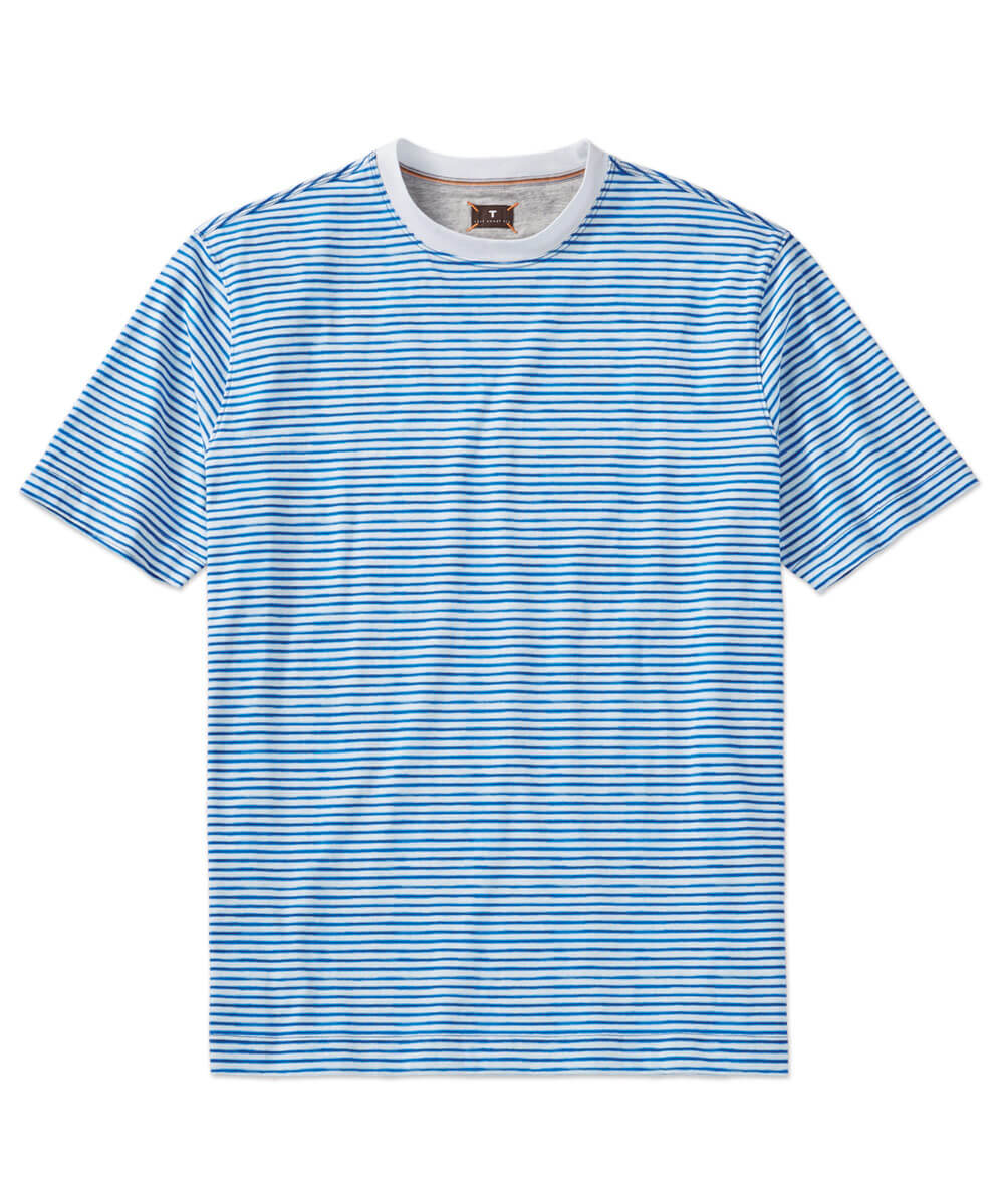 Left Coast Tee Stripe Print Short Sleeve T-Shirt