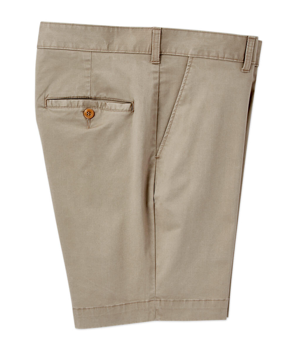 Bills Khakis Parker Stretch Sateen Flat-Front Short