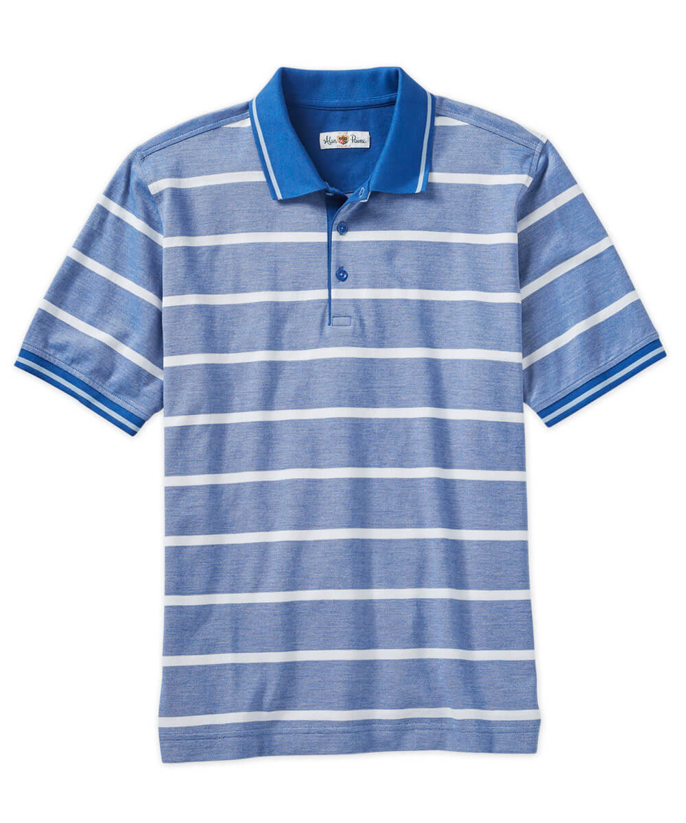 Alan Paine Warmley Pima Stripe Short Sleeve Polo Shirt