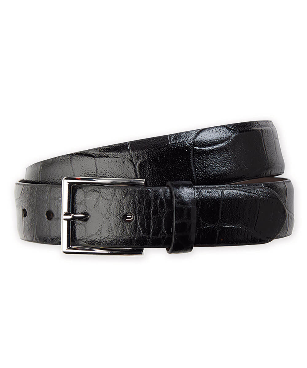 w.kleinberg Embossed Croc Calf Leather Belt Williams Kent