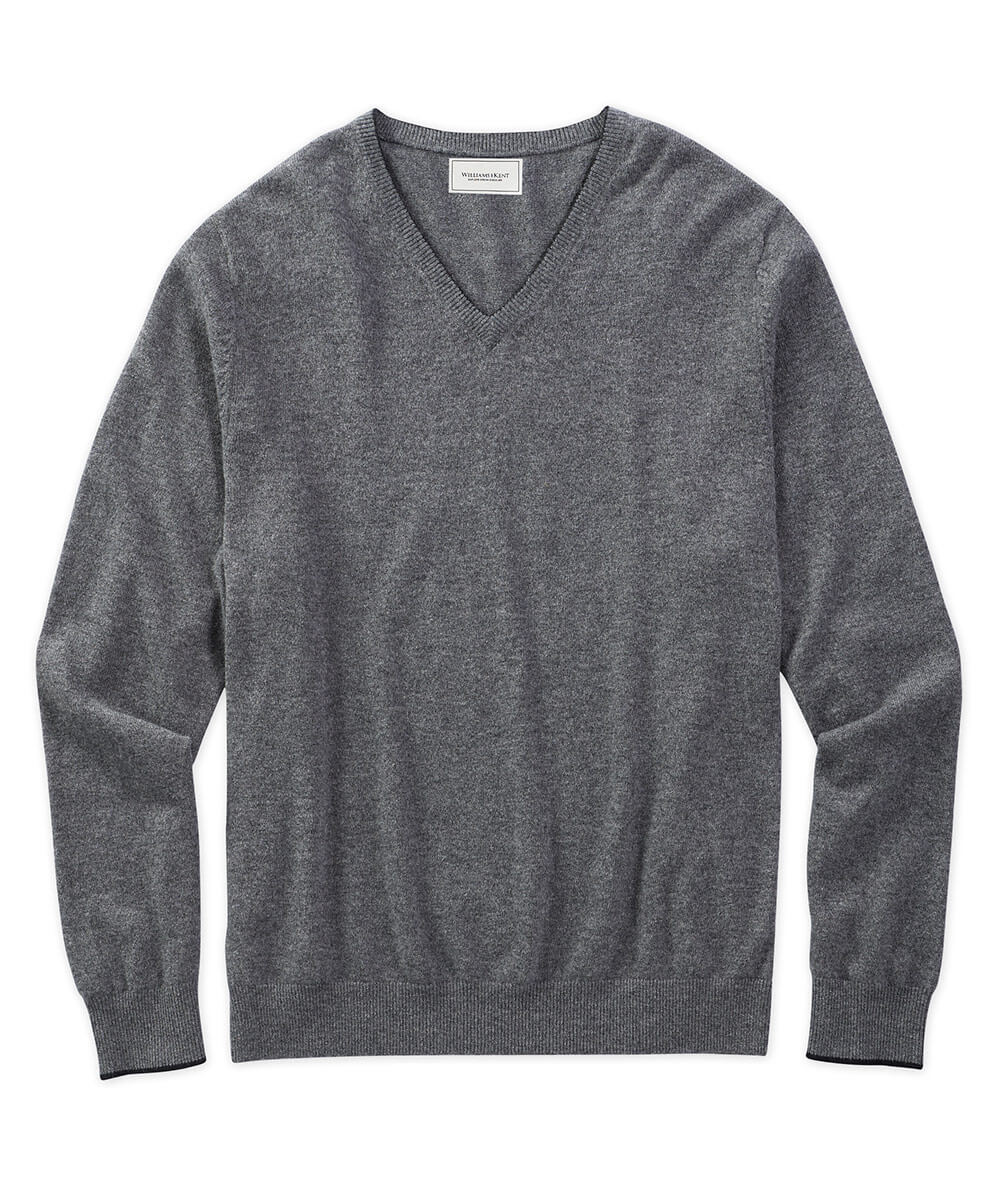 Cashmere Tipped V-Neck Sweater