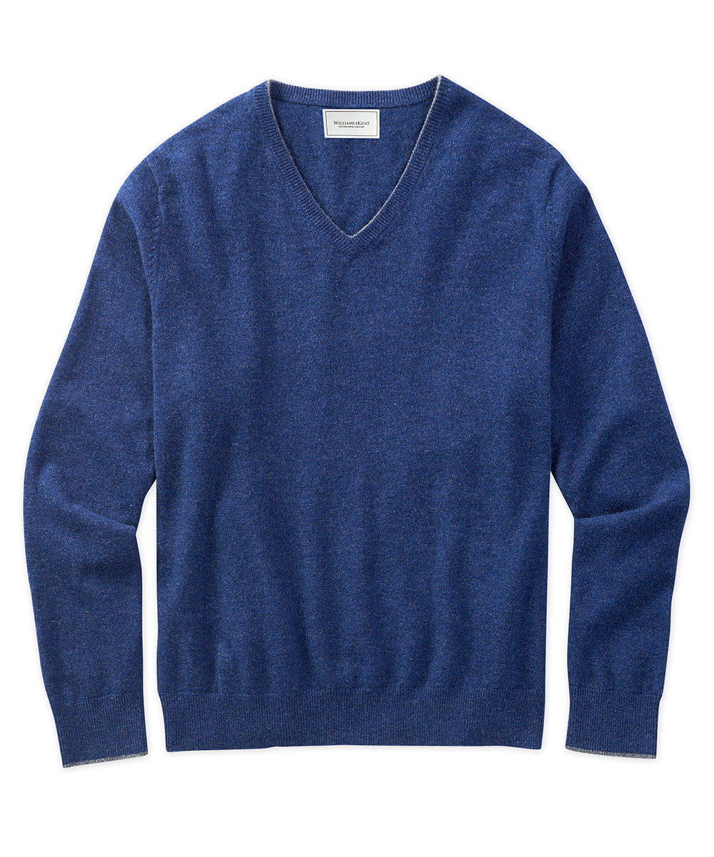 Cashmere Tipped V-Neck Sweater