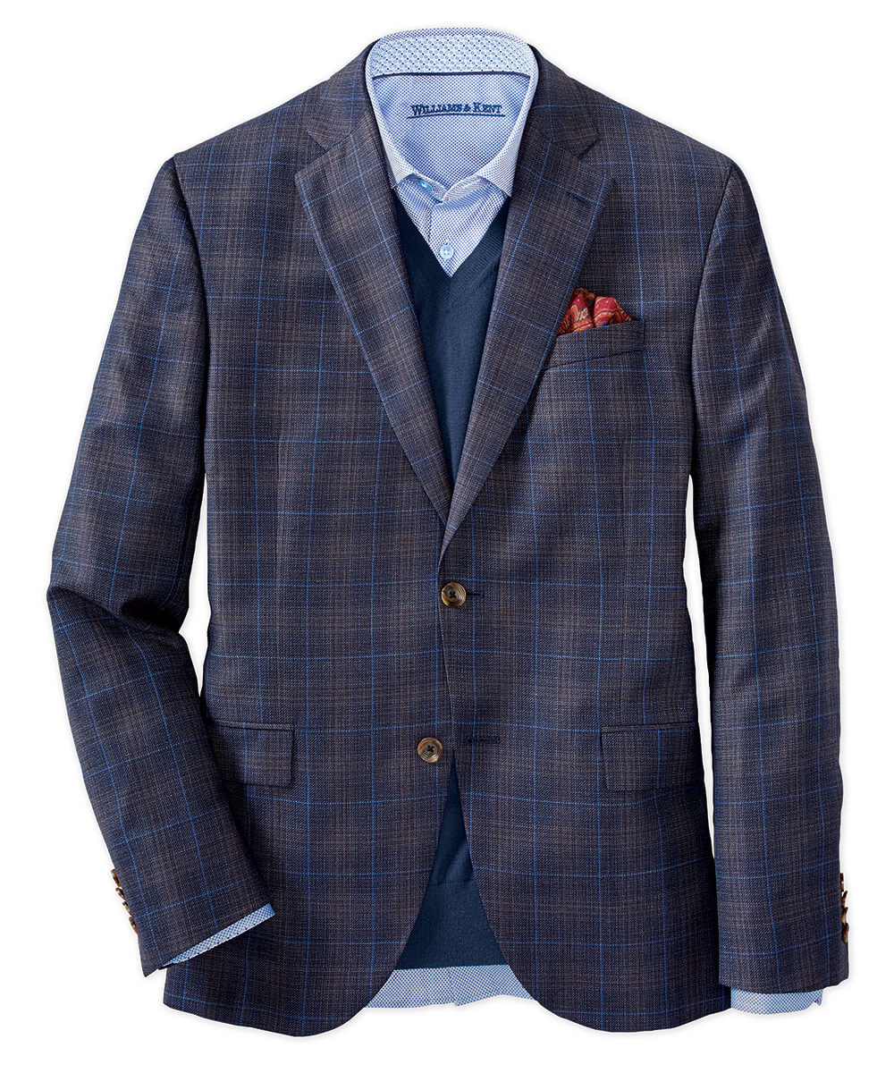 Super 130s Wool Plaid Sport Coat