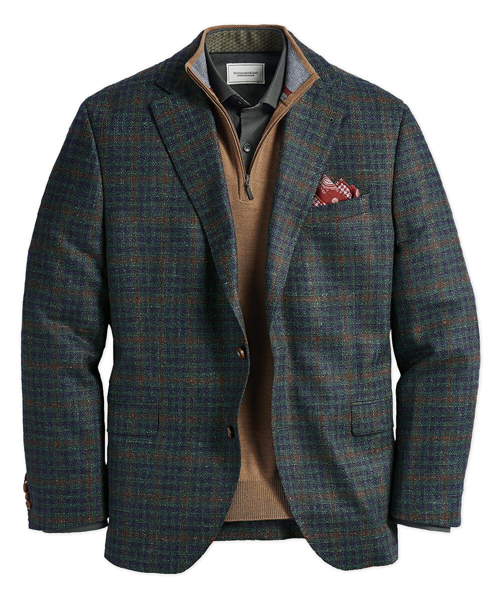 Italian Wool Blend Check Sport Coat