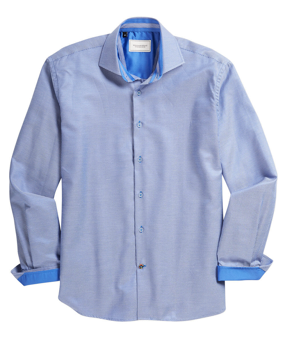 Tic Weave Long Sleeve Sport Shirt