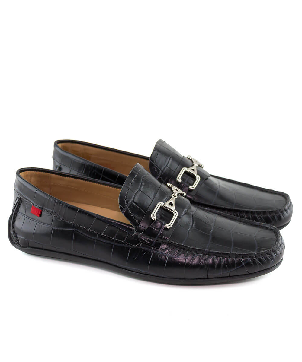 Marc Joseph Parc Ave Croc Embossed Leather Loafer