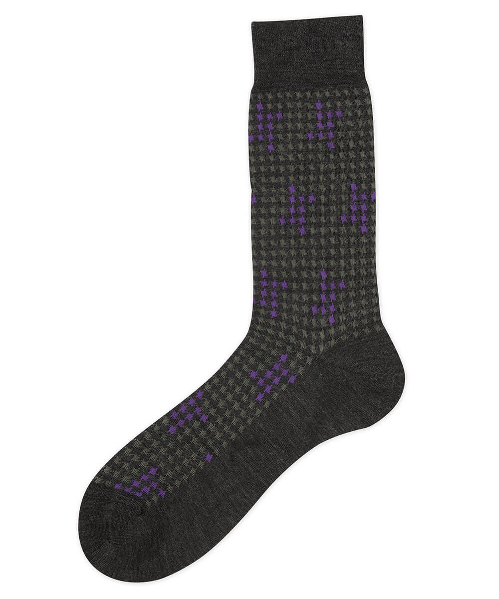 Pantherella Merino Wool Houndstooth Socks